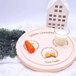 Weihnachtsteller personalisiert | Rentierteller | Nikolausteller | Weihnachtsbrauch Kinder | Weihnachtsmann Tablett