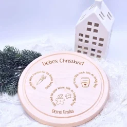 Weihnachtsteller personalisiert | Rentierteller | Nikolausteller | Weihnachtsbrauch Kinder | Weihnachtsmann Tablett