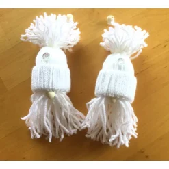 Weihnachtswichtel Gnome 2er Set in weiß handgemacht von Hobbyhaus
