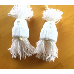 Weihnachtswichtel Gnome 2er Set in weiß handgemacht von Hobbyhaus