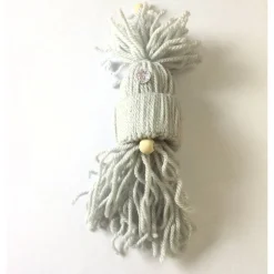 Weihnachtswichtel Gnome 2er Set in hellgrau und hellgrau-weiß handgemacht von Hobbyhaus