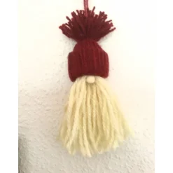 Weihnachtswichtel Gnome 2er Set in weinrot und beige handgemacht von Hobbyhaus