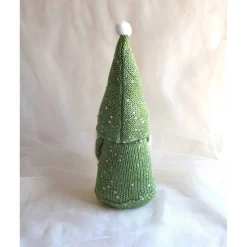 Weihnachtswichtel Nr. 1 grün-weiß aus Stoff