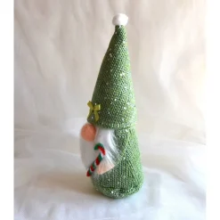 Weihnachtswichtel Nr. 1 grün-weiß aus Stoff