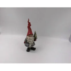 Weihnachts-Wichtel Weihnachtsmann Set im Weihnachtslook – 2er Set Dekofiguren aus Resin zum Basteln & Dekorieren