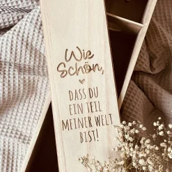 Weinbox mit Gravur | Weinkiste Geschenk individuell gestalten | Weinbox als Geburtstaggeschenk | Weinpräsent