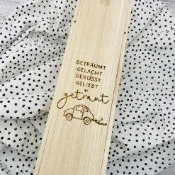 Weinbox mit Gravur | Weinkiste Geschenk individuell gestalten | Weinbox als Hochzeitsgeschenk | Weinpräsent Holzoptik