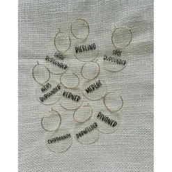 Weinglasanhänger aus Acryl | Personalisiert | Rebsorten | individuell beschriftet