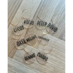 Weinglasanhänger aus Acryl | Personalisiert | Rebsorten | individuell beschriftet