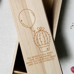 Weinkiste Freundschaft Geschenk Geburtstag Freunde