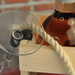 Weintasche natur, Weinträger, Geschenk, Flaschenträger,