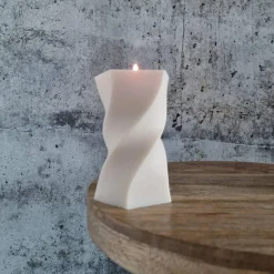 Wellenkerze I Geometrische Kerze I Dekorative Kerze aus Sojawachs I Home Decor I Hingucker I Minimalistisch