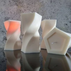 Wellenkerze I Geometrische Kerze I Dekorative Kerze aus Sojawachs I Home Decor I Hingucker I Minimalistisch