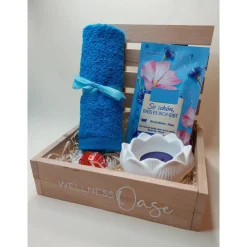 Wellness Geschenkbox I Kleine Auszeit I Badezusatz und Kerze I Geschenkidee I Entspannung I Muttertag I Valentinstag