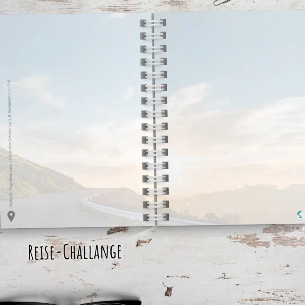 Weltreise Reisetagebuch zum selberschreiben / als Abschiedsgeschenk - DIN A5 mit interaktiven Aufgaben & Reise-Zitaten