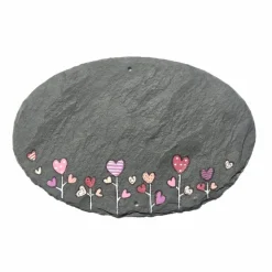 Wetterfestes Schiefertürschild oval – Personalisiertes Haustürschild mit Familiennamen, handgemalt & exklusiv