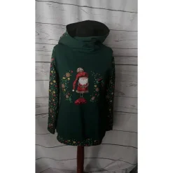 WICHTEL * WEIHNACHTEN * WEIHNACHTSWICHTEL * ganzes Panel 75 x 155 cm * French Terry * grün