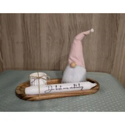 Wichtel Deko-Set „Du bist mir wichtelig“ – handgemachtes Weihnachtsgeschenk aus Stoff & Gips