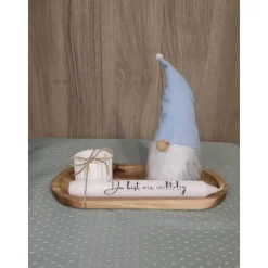 Wichtel Deko-Set „Du bist mir wichtelig“ – handgemachtes Weihnachtsgeschenk aus Stoff & Gips