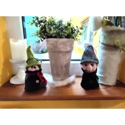 Wichtel 2er-Set, handgefilzt