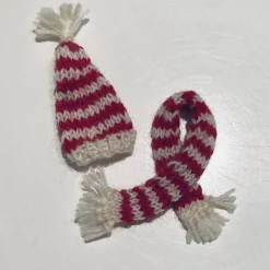 Wichtel Mütze und Schal rot