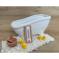 Wichtel Wichteltür Badewanne / Badeente / Thermometer / Badezimmer