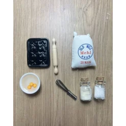 Wichtel Zubehör Backen Küchenutensilien - Set mit 7 Teilen Miniatur