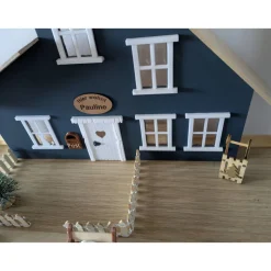 Wichtelhaus blau – Einzigartiges Dekohaus für Miniaturlandschaften & Wichteltüren