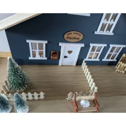 Wichtelhaus blau – Einzigartiges Dekohaus für Miniaturlandschaften & Wichteltüren