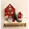 Wichtelhäuschen mit Wichtel, Teelicht und Schnee – Weihnachtsdeko handbemalt