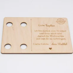 Wichtelkarte aus Holz