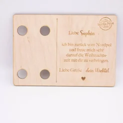 Wichtelkarte aus Holz