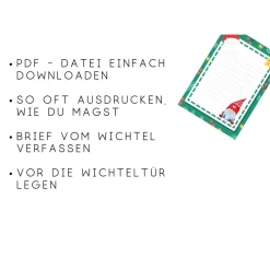 Wichtelpost | Wichtelbriefe | Wichtel Briefpapier | Vorlage Wichtelpost | Weihnachtswichtel | Wichteltür | Weihnachtspos