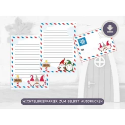 Wichtelpost | Wichtelbriefe | Wichtel Briefpapier | Vorlage Wichtelpost | Weihnachtswichtel | Wichteltür | Weihnachtspos