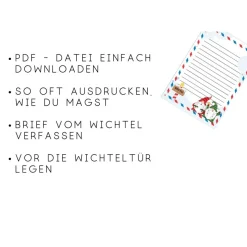 Wichtelpost | Wichtelbriefe | Wichtel Briefpapier | Vorlage Wichtelpost | Weihnachtswichtel | Wichteltür | Weihnachtspos