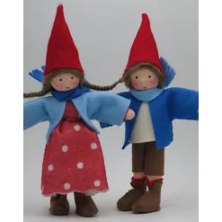 Wichtelpärchen mit Drachen - Herbst - Blumenkind - Jahreszeitentisch - Waldorf Art - Art.Nr. HE42