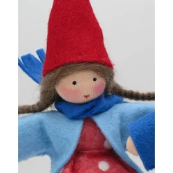 Wichtelpärchen mit Schlitten - Winter -  Blumenkind - Jahreszeitentisch - Waldorf Art - Art.Nr.WI20