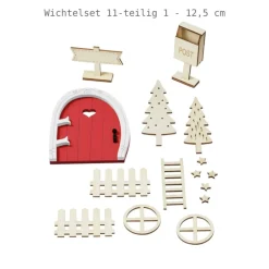 Wichtelset 11-teilig mit roter Wichteltür