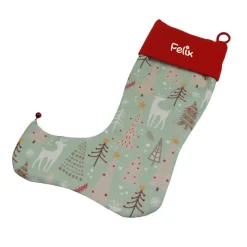 Wichtelstiefel Nikolausstiefel Winterwald mit Namen - Nikolaussocke personalisiert Geschenk zum Nikolaus