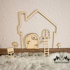 Wichteltür Set mit Haus