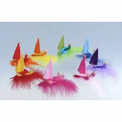 Wichtel-Zwerg auf Feder, Geschenk Geburt, Taufe, Frühlings-Deko