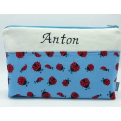 Wickeltasche, Windeltasche, individuell bestickt, Geschenk zur Geburt