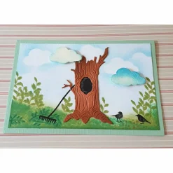 Wiese - Baum - Gratulationskarte