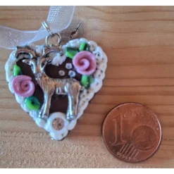 Wiesn  Wasen Edelweiss Hirsch Lebkuchenherz Kette – Handgemachter Schmuck fürs Oktoberfest & Trachten