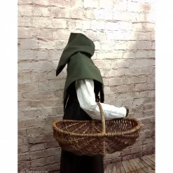 Wikinger Gugel für Frauen & Männer, Skjoldehamn Gugel , Wolle oliv Mittelalter Kapuze, SCA, LARP, Toraxacum