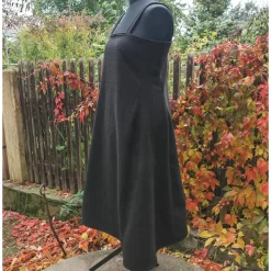 Wikinger Schürzenkleid 100% Wolle, Überkleid dunkelbraun, Mittelalter Kleid, Toraxacum