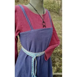 Wikinger Schürzenkleid Leinen, Überkleid used look, LARP, SCA, Toraxacum