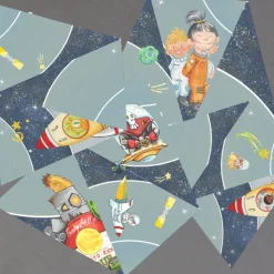 Wimpelkette Weltraum "zum Selbstausdrucken und nach Herzenslust gestalten"