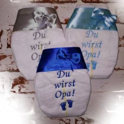 Windel bestickte Du wirst Opa!