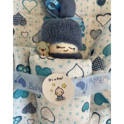 Windelbaby It's a boy – Handgemachtes Geschenk zur Geburt für Jungen, Zugabe zum Geldgeschenk